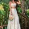 Alisa Pearl white skirt & top set