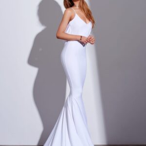 Backless mermaid prom dress #DS1033 (2) $148