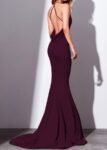 Backless mermaid prom dress