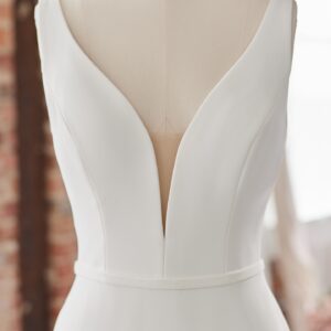 ELINORA Stunning simple V neck wedding dress #DS1079 (5) $198