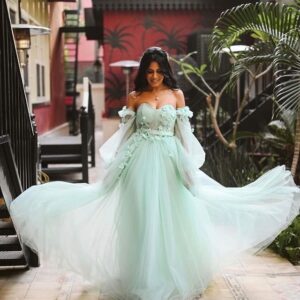 Cindrella detachahed sleeves corset gown #DS1011 (2) $250