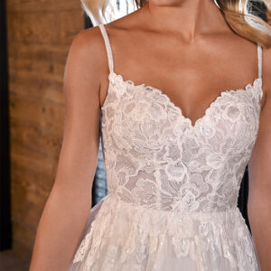 Floral lace sweetheart wedding dress #DS1075 (7) $398
