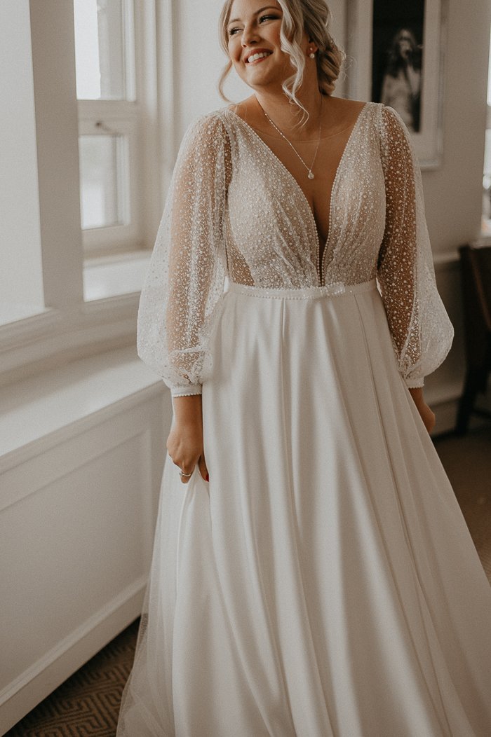 Junebug vintage castle wedding gown