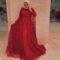 Layla embellished gown with attached cape