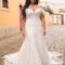 Off Shoulder embroidered mermaid wedding dress