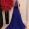 One shoulder sweetheart long prom gown