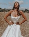 Rebecca  A-line wedding gown with side pockets