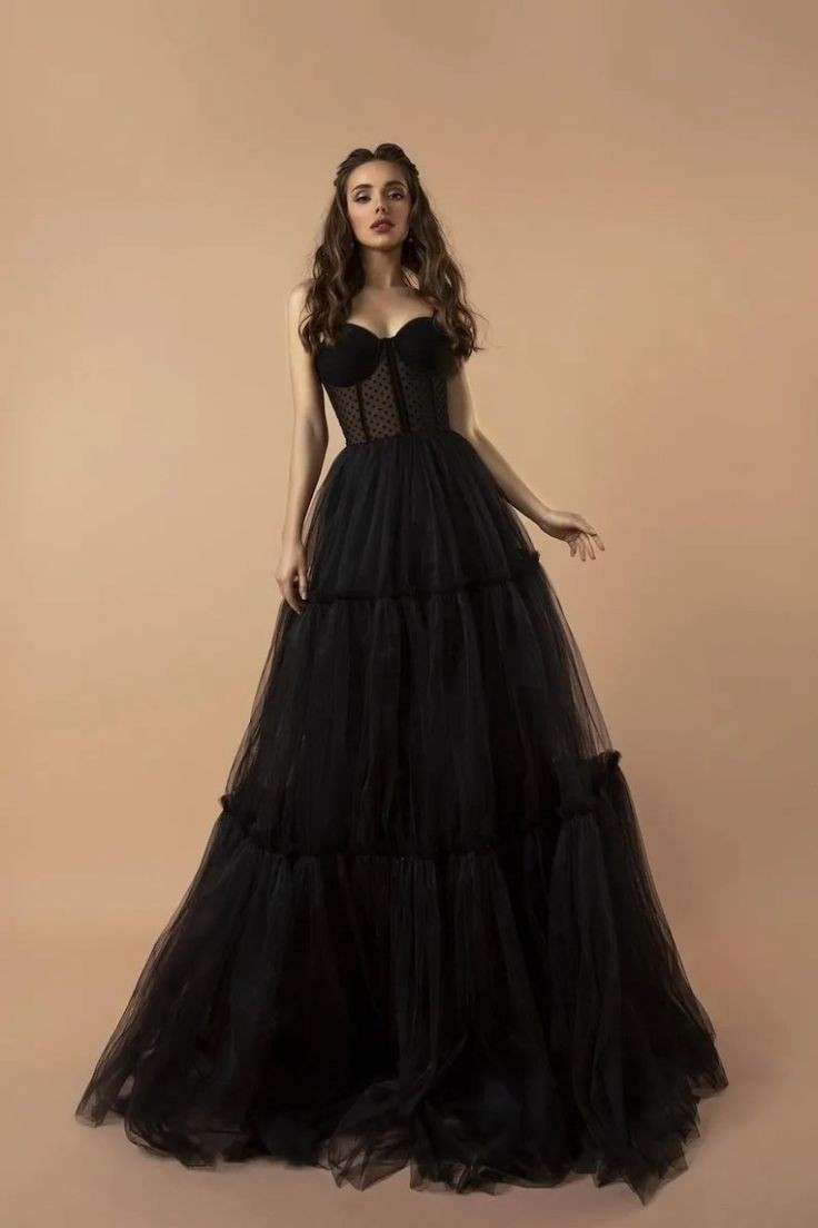 Victoria black corset prom gown