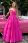 Pink sweetheart neckline ball gown.
