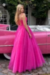 Pink sweetheart neckline ball gown.