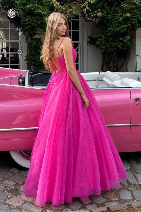 Pink sweetheart neckline ball gown.