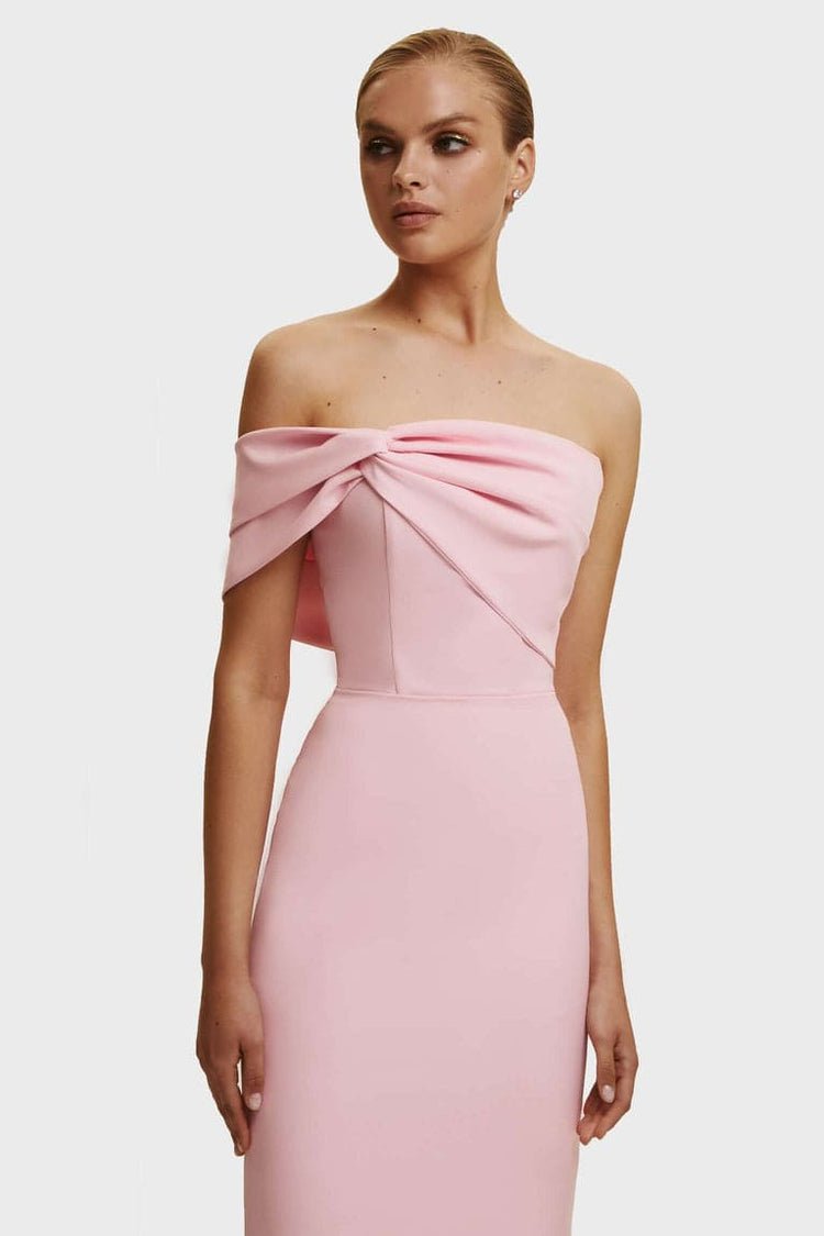 Pink rossette evening outfit